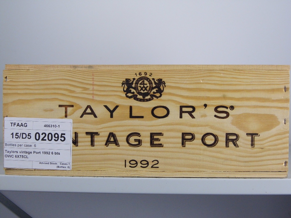 Taylor's Vintage Port 1992 6 bts OWC