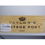 Taylor's Vintage Port 1992 6 bts OWC