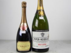 Champagne Krug Brut NV 1 bt Significant age Champagne Piper-Heidsieck Brut NV 1 mag Significant age