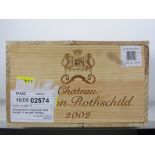 Chateau Mouton Rothschild 2002 Pauillac 12 bts OWC