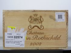 Chateau Mouton Rothschild 2002 Pauillac 12 bts OWC