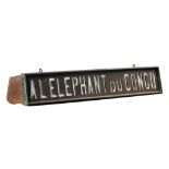 'A L'ELEPHANT DU CONGO', a japanned cut metal and glazed illuminating trade...  'A L'ELEPHANT DU