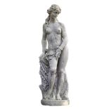 After Hiram Powers , A Continental sculpted limestone model of a Greek Slave...  After Hiram