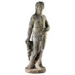 An Italian sculpted limestone figure of Bacchus, late 18th century  An Italian sculpted limestone