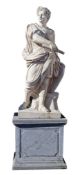 After Nicolas Coustou , a sculpted marble figure of Julius Caesar  After Nicolas Coustou (French