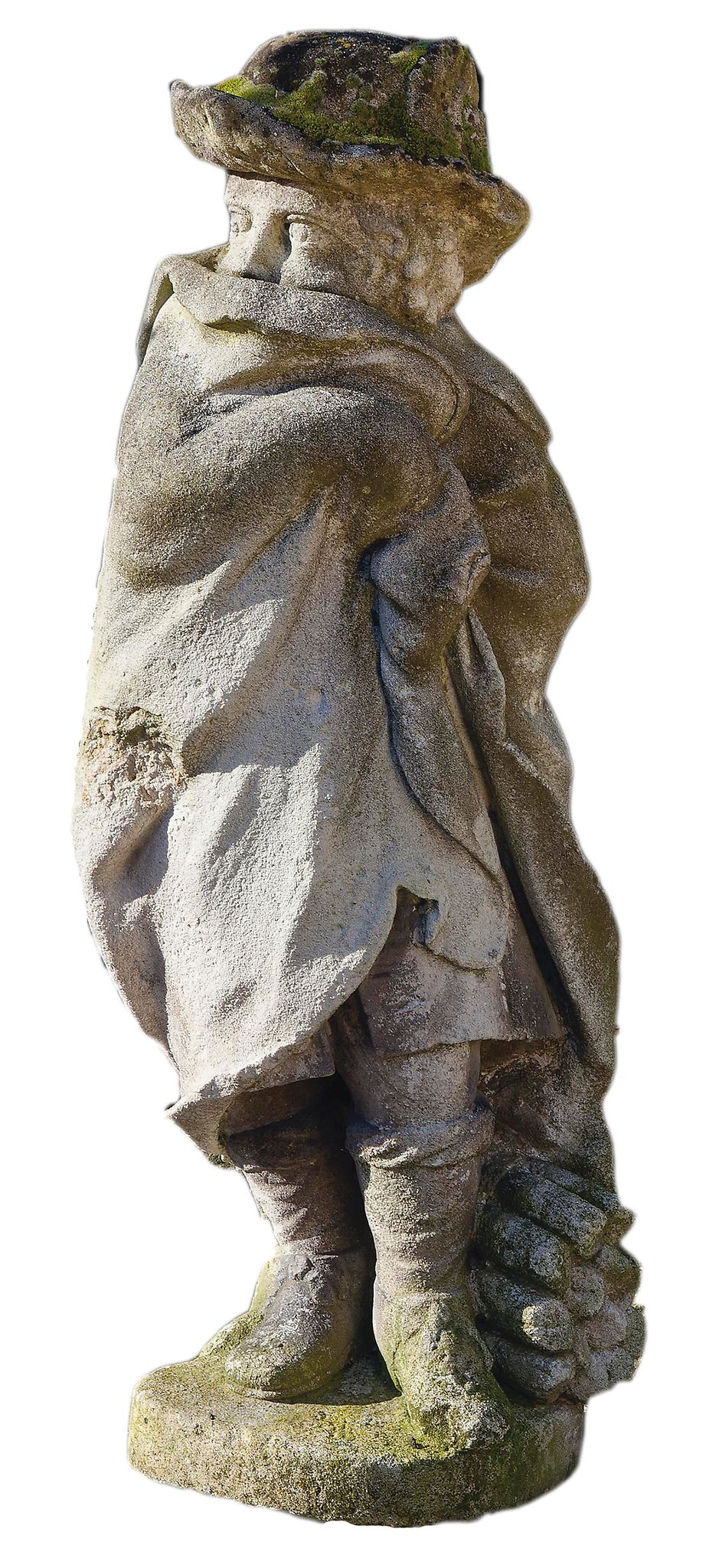 A sculpted limestone model of a boy allegorical of winter , 19th century  A sculpted limestone model - Image 2 of 2