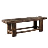 An Italian rough hewn walnut table , 19th century  An Italian rough hewn walnut table  , 19th