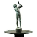 A Danish patinated bronze fountain figure, circa 1930 A Danish patinated bronze fountain figure,