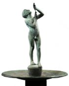A Danish patinated bronze fountain figure, circa 1930 A Danish patinated bronze fountain figure,