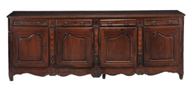 A French oak dresser base , early 19th century  A French oak dresser base  , early 19th century, the