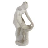 An Italian sculpted alabaster model of a maiden, in the Neoclassical style  An Italian sculpted