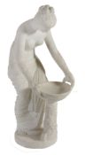 An Italian sculpted alabaster model of a maiden, in the Neoclassical style  An Italian sculpted