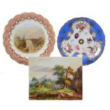 An English porcelain rectangular plaque, circa 1830  An English porcelain rectangular plaque,