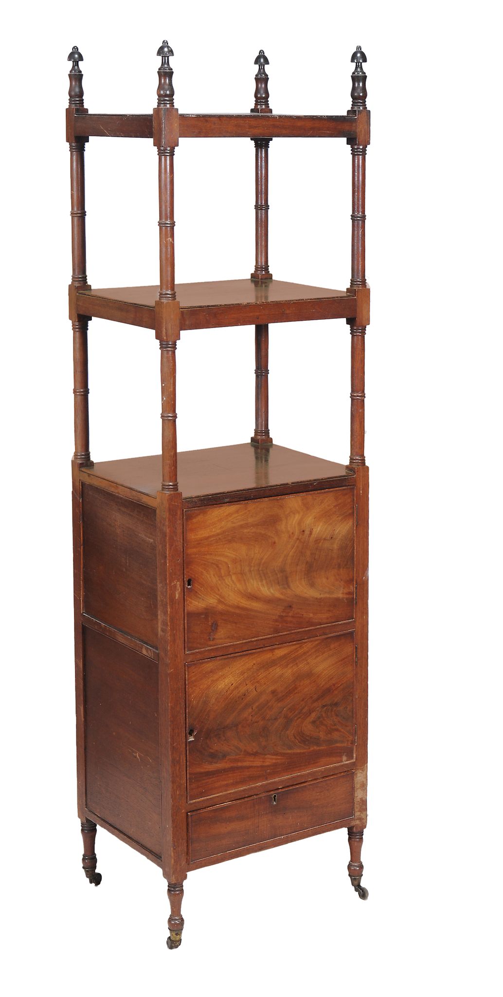 A mahogany three tier whatnot , early 19th century  A mahogany three tier whatnot  , early 19th