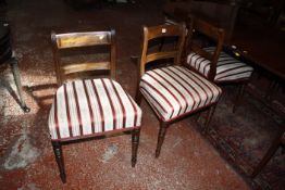 A set of ten Regency style mahogany dining chairs