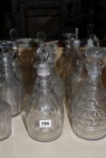 Assorted 19th Century decanters (12)
