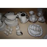 Royal Doulton 'Bamboo' part dinner and tea service and a Royal Stafford 'Syringa' part tea service