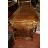 A Chinese hardwood side cabinet in 18th Century style, 77cm wide