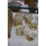 Five Royal Worcester blush ivory miniatures (5).