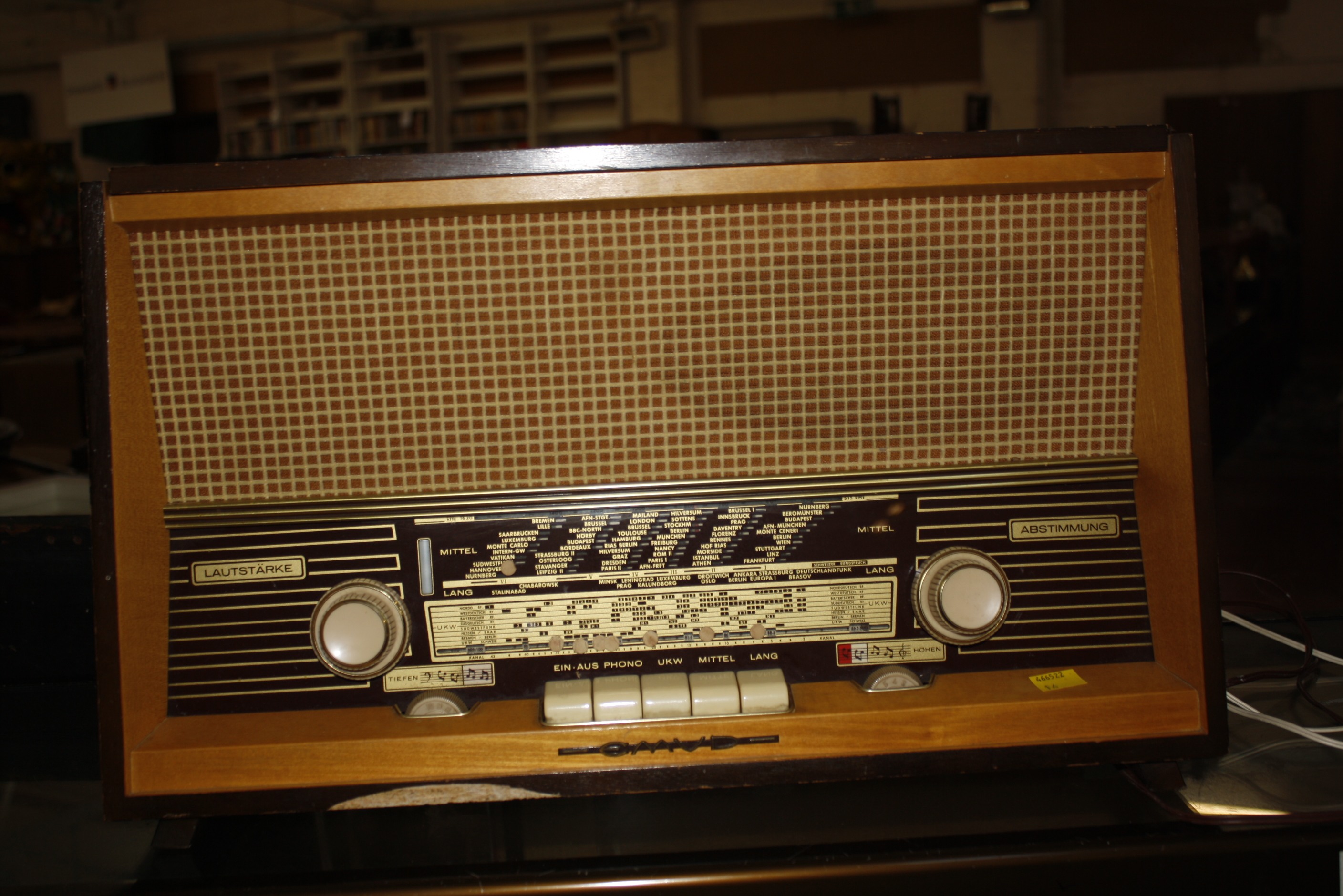 An EMUD German radio, ' Phono Rapid/63' circa 1950’s, with turn table, 55cm wide   Best Bid