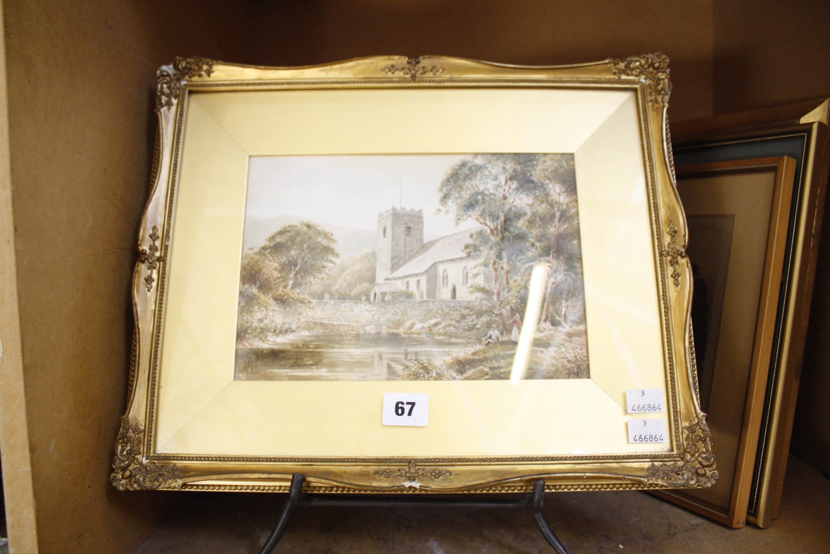 John Thwaite (19th Century School)  Grasmere Church Watercolour Signed lower left 17cm x 25cm; And a