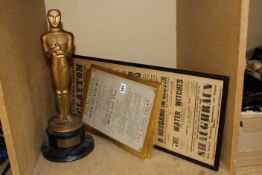 Odeon Theatre Bristol trophy inscribed 'Miss Yvonne Bryant Presented by Mr. Ron Gordon Manager of