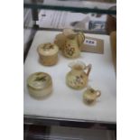 Five Royal Worcester blush ivory miniatures (5).