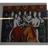 Paul Kostabi (b. 1962) Merry go round Limited edition colour print 54/150 Signed in pencil to the
