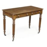 A William IV mahogany library table, circa 1830, in the manner of Gillows, rectangular top with