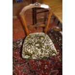 A pair of Victorian side chairs and a towel horse.  Best Bid