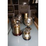 A collection of six modern table top barometers (6)
