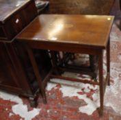 An Edwardian mahogany and crossbanded folding card table  Best Bid