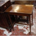 An Edwardian mahogany and crossbanded folding card table  Best Bid