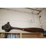 Part of a WWI aeroplane propeller, marked 140 HP 12CYL RAF 4A