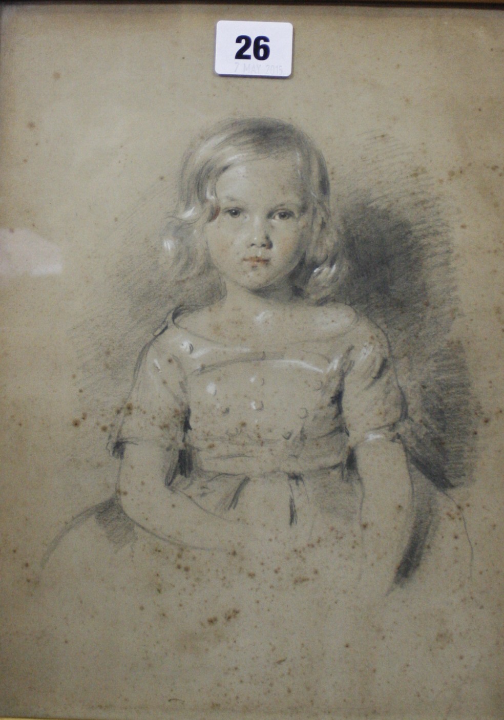 Possibly by Thomas Walton Thomson 1843 - (?)  Portrait of a young girl Pencil drawing Unsigned