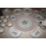 Susie Cooper 'Patricia Rose' pattern part dinner and tea service, to include teacups and saucers,