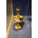 An early Dutch Heemskerk brass candlestick, 22cm