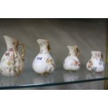 A Royal Worcester blush ivory jug, RdNo. 145169, 14cm high a Royal Worcester blush ivory jug,