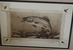 English School (20th Century) 'The Yellowstone' and 'Brown trout' Limited edition prints 71/100