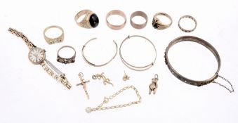 A collection of 9 carat gold and other jewellery  A collection of 9 carat gold and other jewellery,