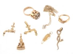 A small collection of gold coloured jewellery  A small collection of gold coloured jewellery,   to