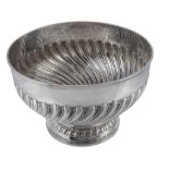 A Victorian silver rose bowl by Charles Stuart Harris, London 1888  A Victorian silver rose bowl