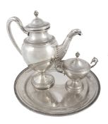 An Italian silver coloured part coffee service, 1944-68  An Italian silver coloured part coffee