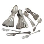 A quantity of silver flatware, to include  A quantity of silver flatware,   to include: two