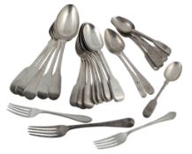 A quantity of silver flatware, to include  A quantity of silver flatware,   to include: two