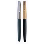 Parker, 51, a black fountain pen, with a black barrel and striated cap  Parker, 51, a black fountain