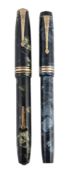 Conway Stewart, 388, a blue marbled fountain pen, the nib stamped 14ct  Conway Stewart, 388, a