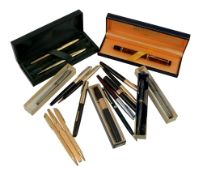 A large collection of pens, mainly Waterman  A large collection of pens,   mainly Waterman