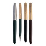 Parker, 51, a forest green fountain pen, with a green barrel and chrome cap  Parker, 51, a forest
