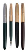 Parker, 51, a forest green fountain pen, with a green barrel and chrome cap  Parker, 51, a forest
